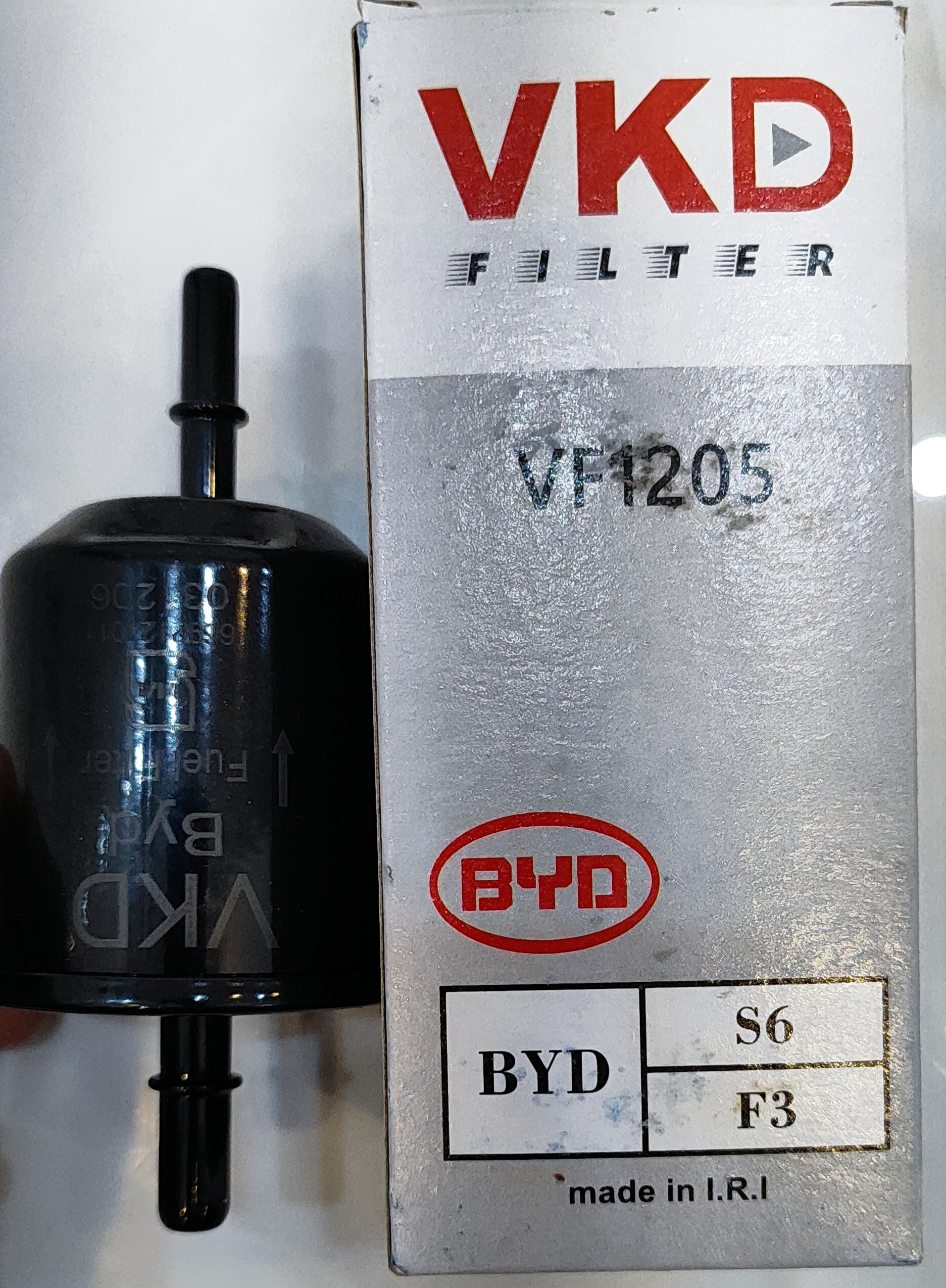 صافی بنزین فلزی بی وای دی BYD S6 ، F3 _ کدفنی : BYDF3-1105110 / فیلترVKD
